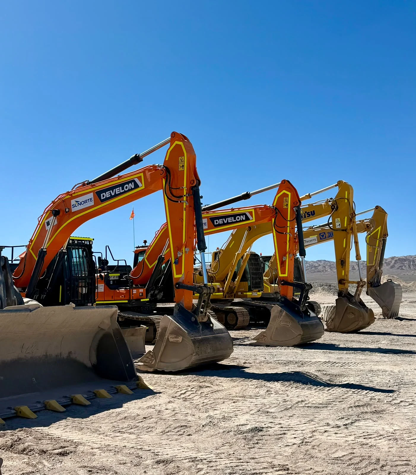 Flota de excavadoras Sunorte