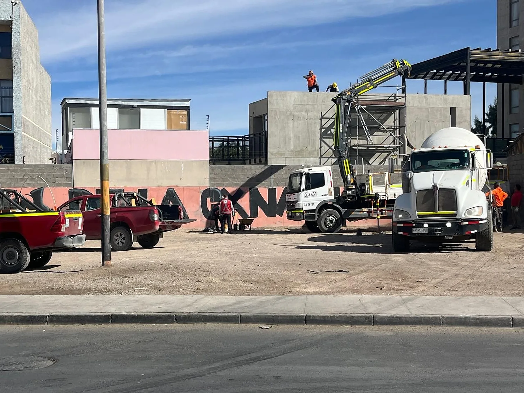 Hormigonado con camión mixer
